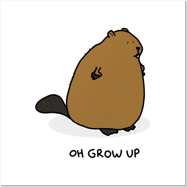 Grumpy Beaver Wall Art by grumpyanimals